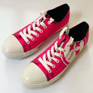 Pittsburgh Steelers Foco Womens Low Top Canvas Sneaker Shoe Sz 8 Pink White